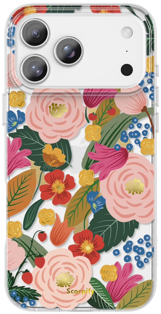SCORPIFY for iPhone 17 Pro Max Case [Compatible with MagSafe] with Camellia Blossom Floral Design, Cute Clear Flower Magnetic Ph
