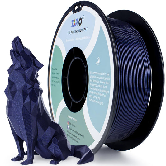 ZIRO Shiny Sparkle PLA Filament with Finer Glitter, Shining 3D Printer PLA Filament 1.75mm, Mystical Series 1kg/2.2lbs Spool, Di