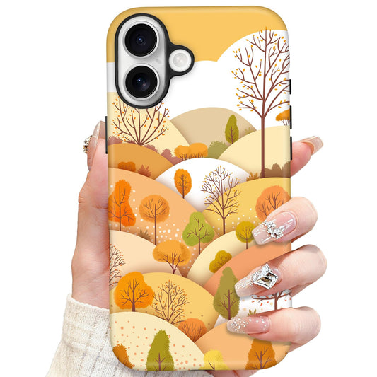 SOKAD Magnetic Floral Phone Case for iPhone 17, Cute Orange Flower Pattern Compatible with Magsafe Matte Protective Case Cover w