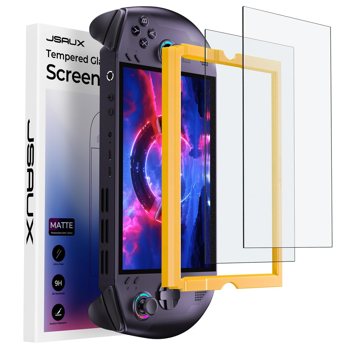 JSAUX 2-Pack Anti Glare Screen Protector for Legion Go S 8 (2025), Easy to Install with Guiding Frame, 8 inch Full Coverage, Mat
