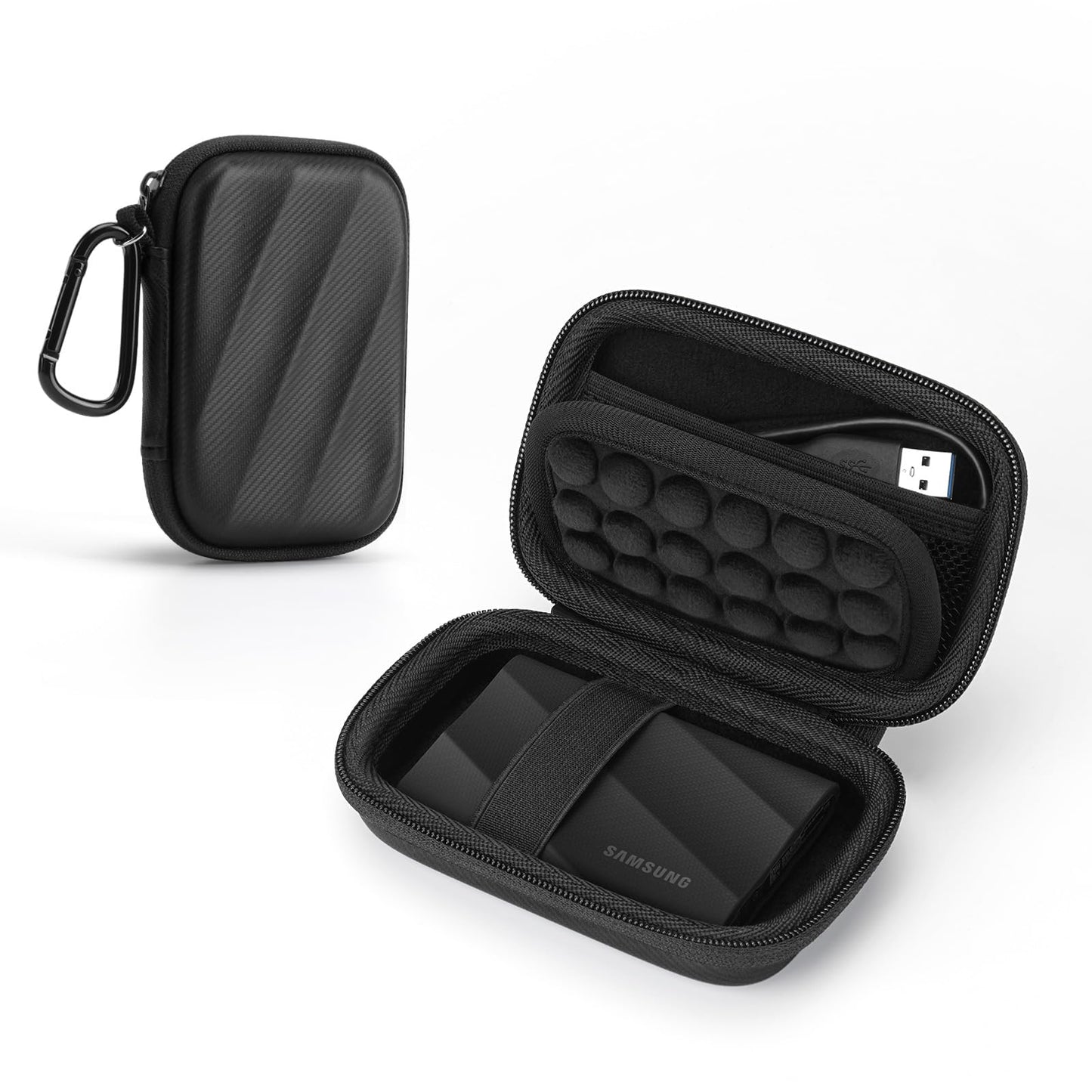 SSD Hard Case Compatible with Samsung T9/T7 Shield/T7 Portable SSD Drive USB 4TB,2TB,1TB, Portable Travel Carrying Storage Prote