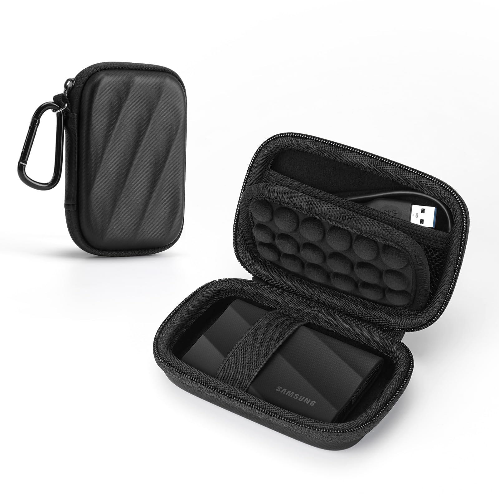 SSD Hard Case Compatible with Samsung T9/T7 Shield/T7 Portable SSD Drive USB 4TB,2TB,1TB, Portable Travel Carrying Storage Prote
