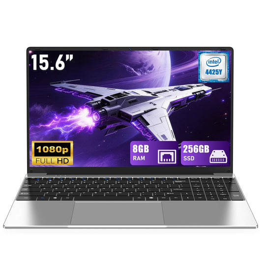 NIAKUN Laptop Computer 2026, 15.6 Inch Lap Top PC Window 11 Pro, 8GB RAM 256GB SSD, Int Pentium Gold Processor 4425Y, 2-Year War