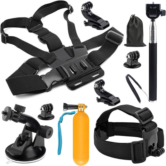 SHOOT 10-in-1 Accessory Kit for GoPro Accessories,Action Camera Accessories for GoPro Hero13 12 11 10 9 8 7 6 5 4 3+ 3 Hero Sess
