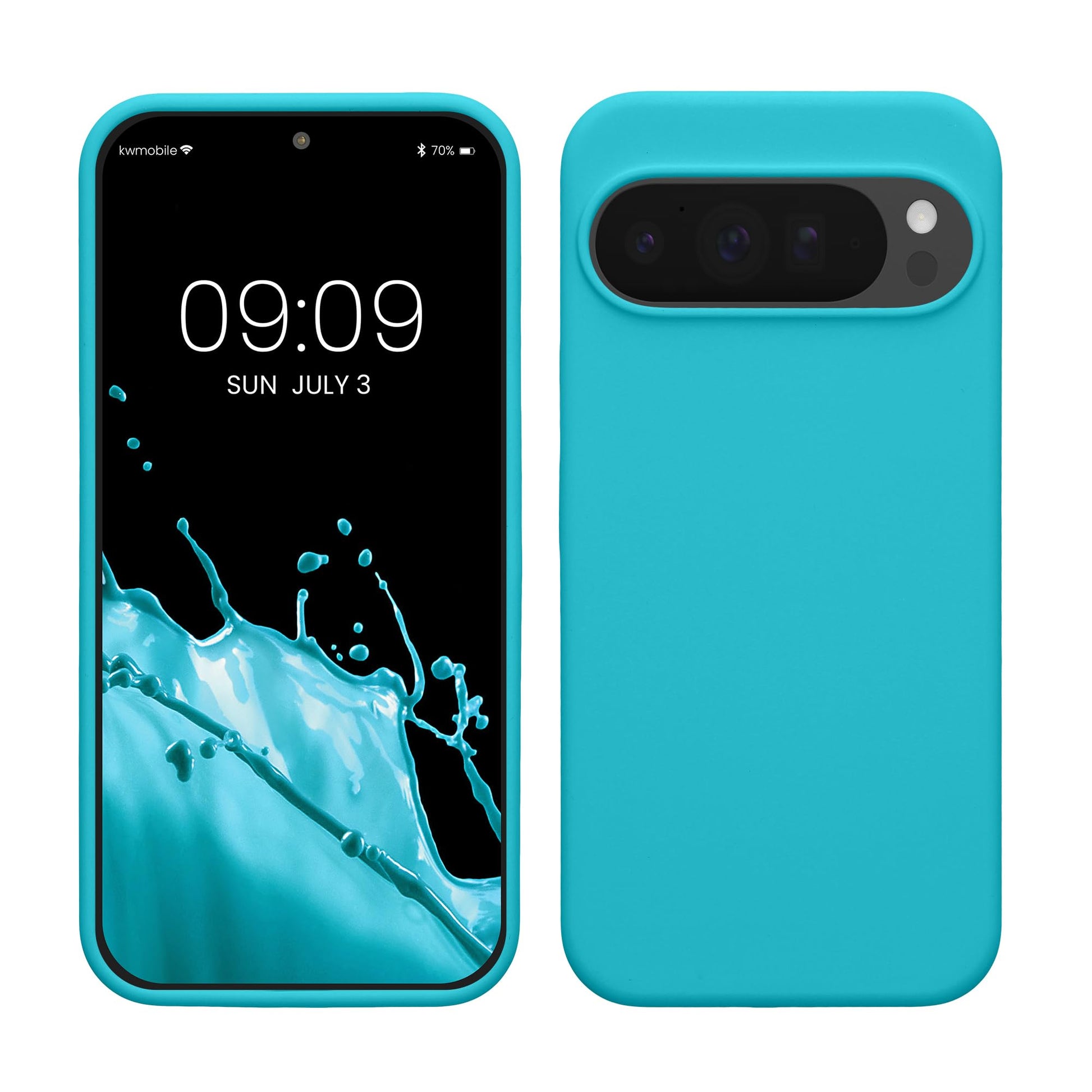 kwmobile Case Compatible with Google Pixel 10 Pro XL Case - TPU Silicone Phone Cover with Soft Finish - Cool Glacier