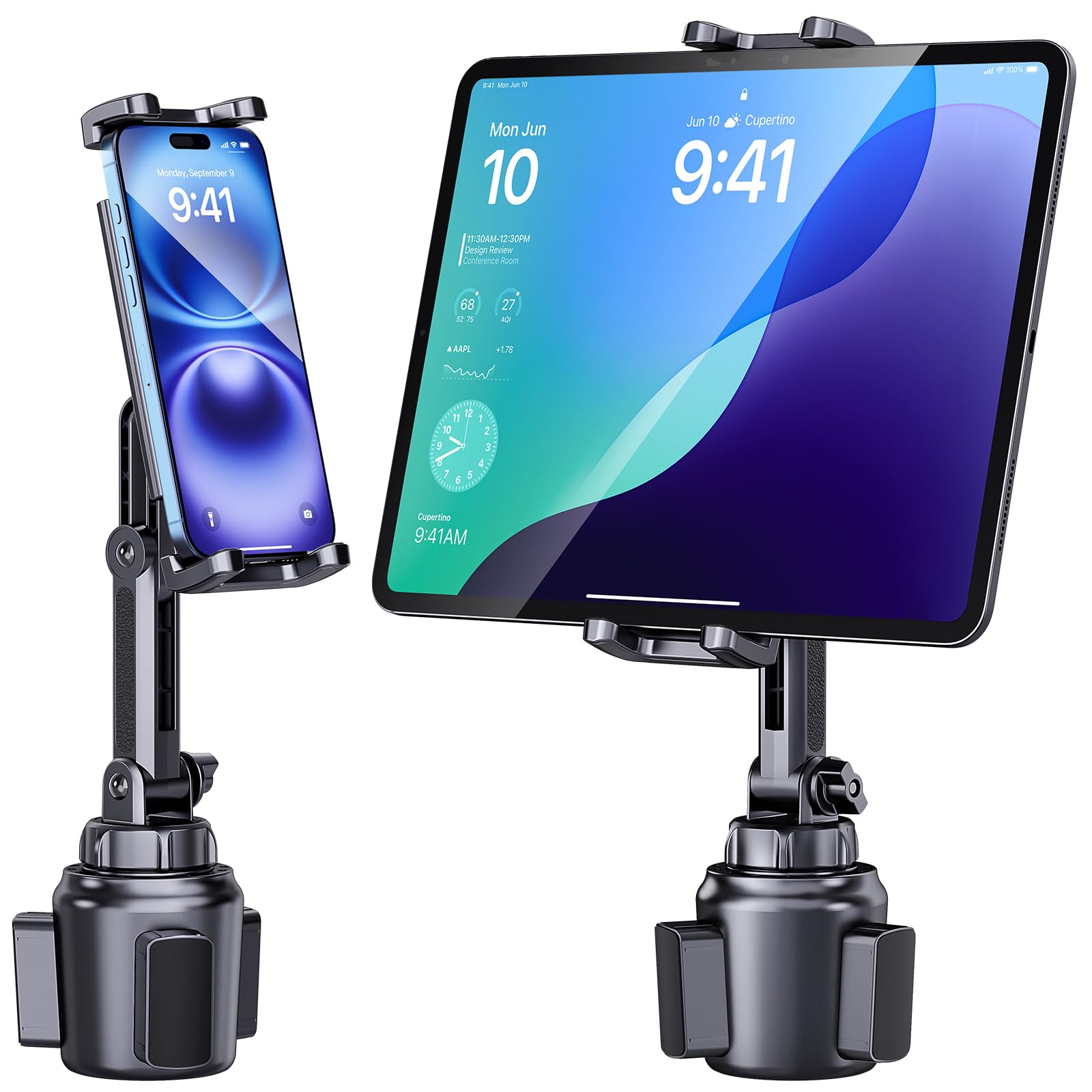 Uniwit Cup Holder Phone Tablet Mount for Car,Truck,360 Rotatable & Adjustable Arm Compatible with iPad iPhone Samsung Tab Kindle