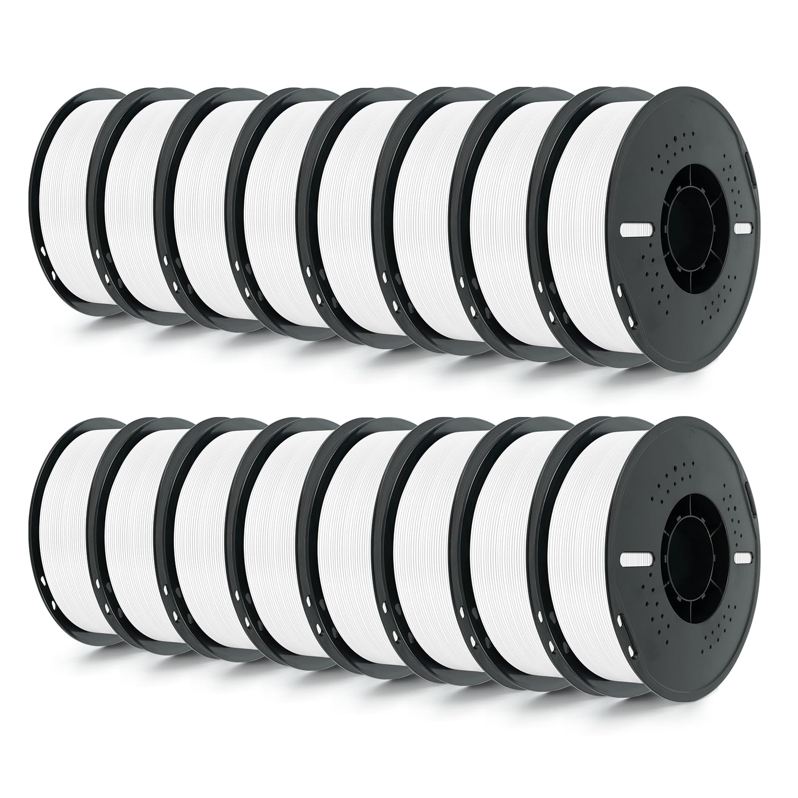 Kingroon 16KG White PLA Filament 1.75mm 3D Printer Filament Pla Filament Dimensional Accuracy +/- 0.02mm, Fit Most FDM Printer,