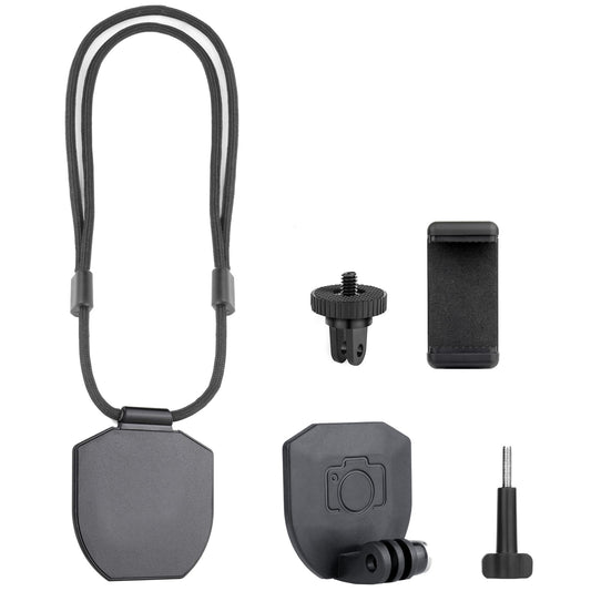 GEPULY Magnetic Neck Mount+Chest Mount for iPhone GoPro Hero 13 12 11 10 9 8 7 6 5 4 3 Max Session Insta360 AKASO DJI Necklace S
