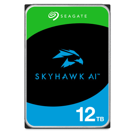 Seagate Skyhawk AI 12TB Video Internal Hard Drive HDD - 3.5 Inch SATA 6Gb/s 256MB Cache for DVR NVR Security Camera System with