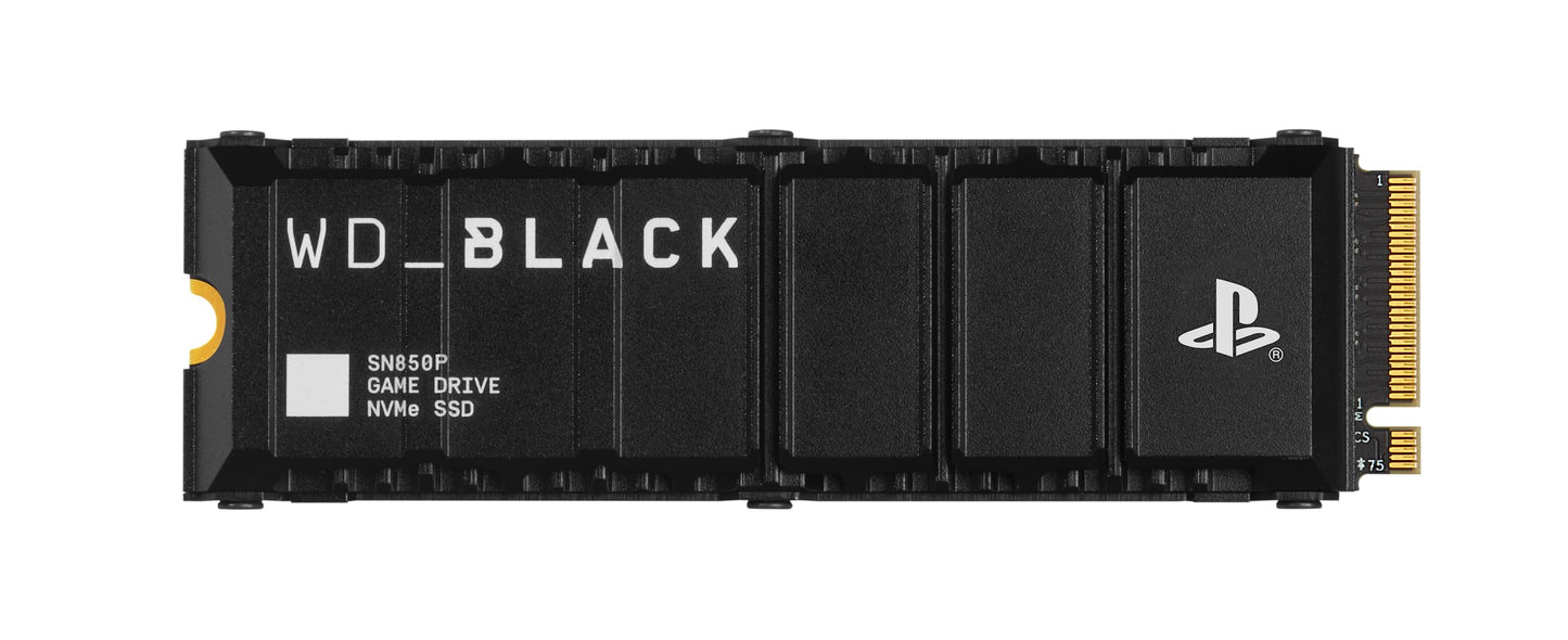 WD_BLACK 1TB SN850P NVMe M.2 SSD Officially Licensed Storage Expansion for PS5 Consoles, up to 7,300MB/s, with heatsink - WDBBYV