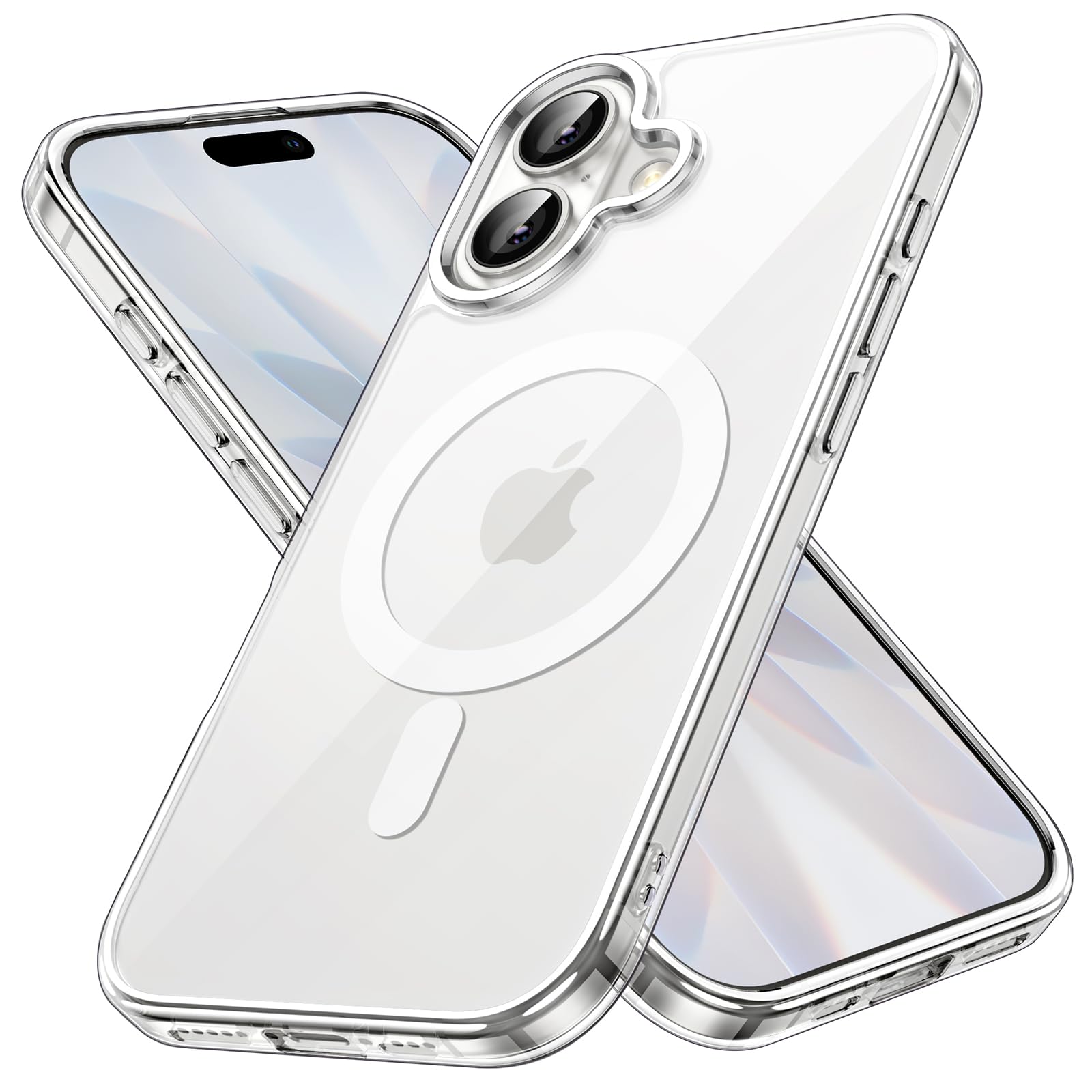 JETech Magnetic Case for iPhone 17 6.3-Inch Compatible with MagSafe, Shockproof Phone Bumper Cover, Anti-Scratch Clear Back (Cle
