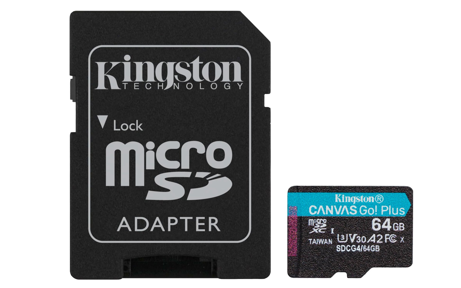 Kingston Canvas Go Plus 64GB microSD Card | Up to 200MB/s | Class 10, UHS-I, U3, V30, A2 | SDCG4/64GB