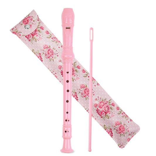Haecsfl Recorder Instrument for Beginner Adults,8-Hole Soprano Descant Recorder Music Flute with with Cleaning Rod & Leather Cas