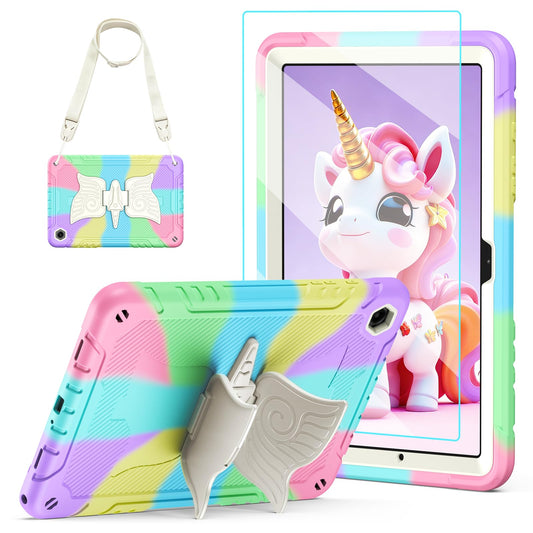 TOMORRY for Samsung Galaxy Tab A11 Plus 2025 / A9 Plus 2023 11 inch Case Kids with Screen Protector Unicorn Stand & Shoulder Str