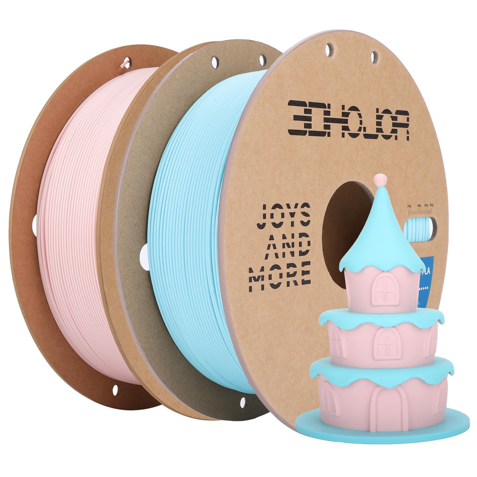 3DHoJor PLA Pro (Plus) Filament 1.75mm, 3D Printer Filament, 1kg*2 Bundle Cardboard Spool 3D Printing Filament, Dimensional Accu