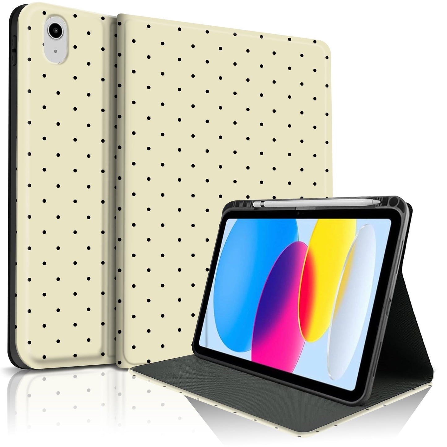 TopPerfekt Case for iPad 11th (A16) 11-inch 2025 /10th Gen 10.9-inch 2022,Cute Polka Dot Stylish Aesthetics Design Protective Co