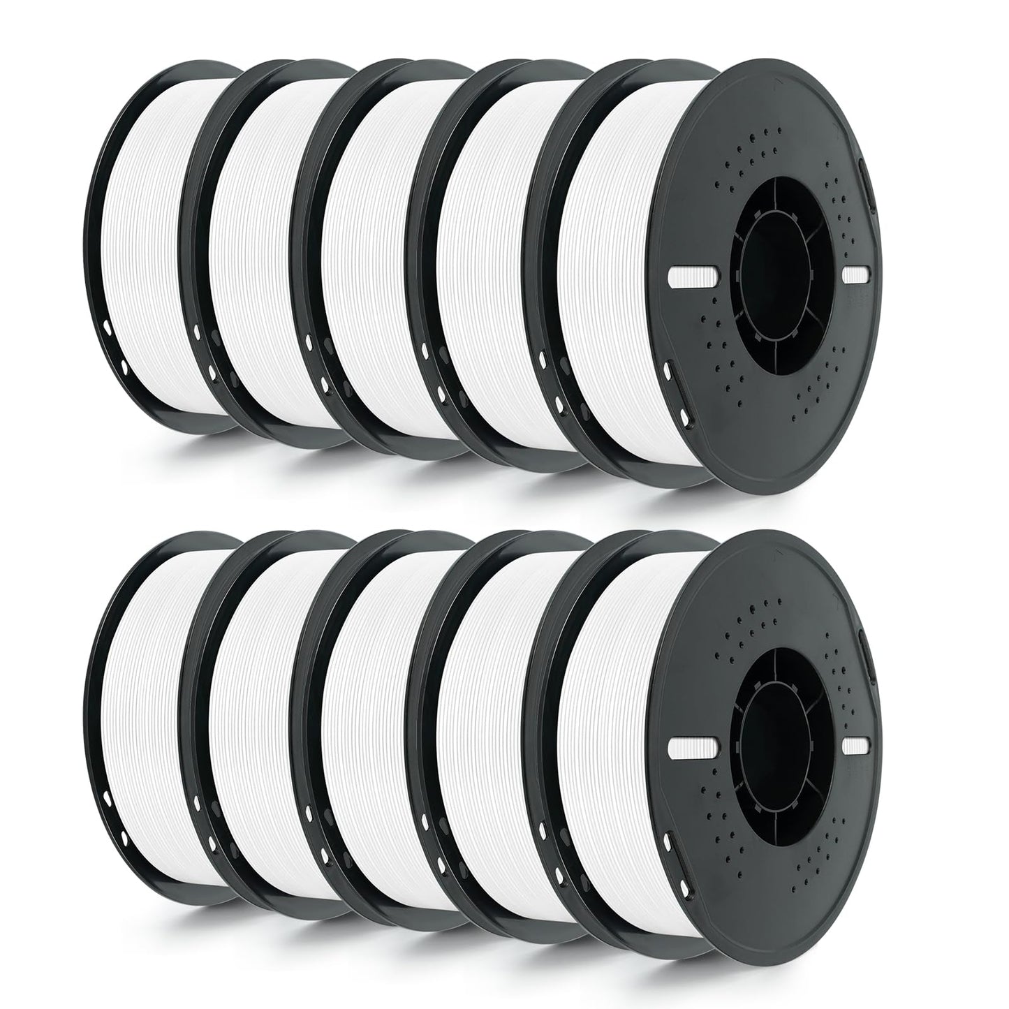 Kingroon 10KG White PLA Filament 1.75mm 3D Printer Filament Pla Filament Dimensional Accuracy +/- 0.02mm, Fit Most FDM Printer,