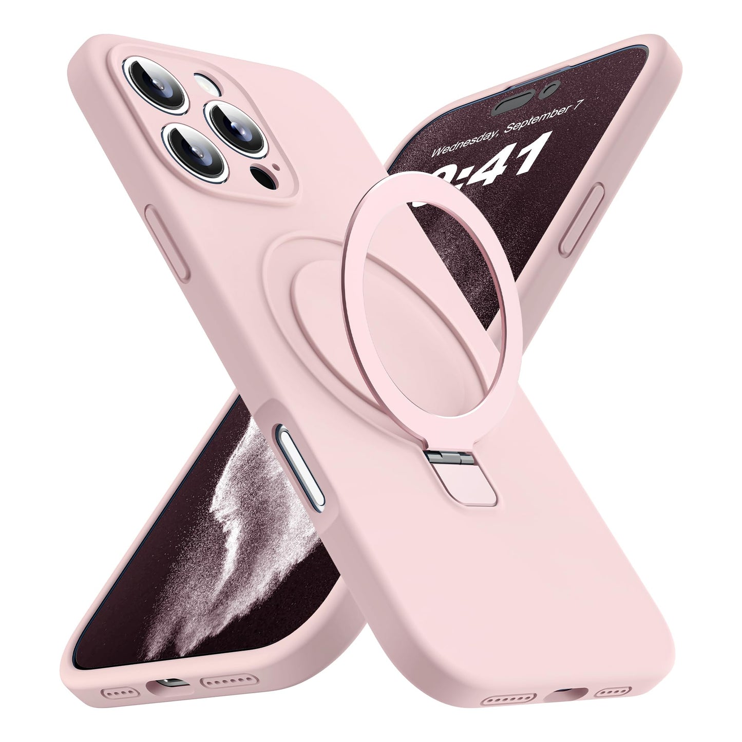 SKYLMW Designed for iPhone 16 Pro Case with Magnetic Invisible Stand Compatible with Mag-Safe Military Drop Tested Shockproof Si
