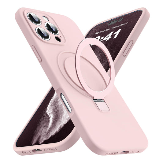 SKYLMW Designed for iPhone 16 Pro Case with Magnetic Invisible Stand Compatible with Mag-Safe Military Drop Tested Shockproof Si