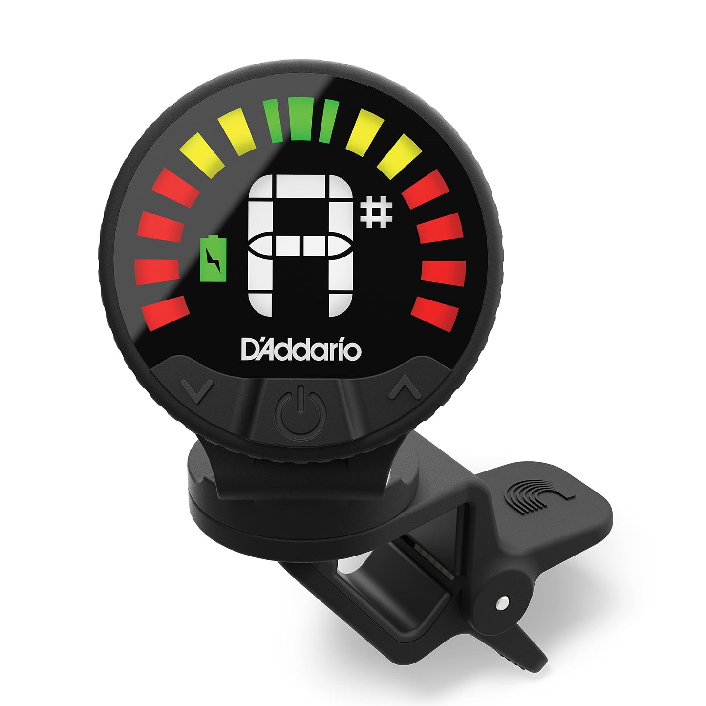 DAddario Nexxus 360 Rechargeable Guitar Tuner - Clip On Guitar Tuner - Acoustic Guitar Tuner - Electric Guitar Tuner - 24 Hours