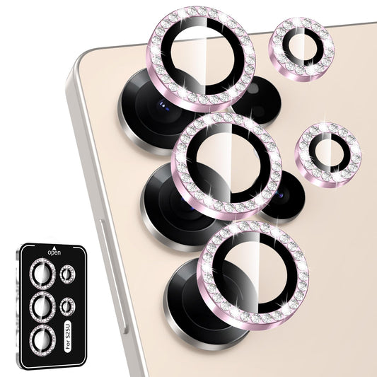 Avocase for Samsung Galaxy S25 Ultra Camera Lens Protector, Individual Metal Ring Tempered Glass Lens Cover, [Strong Adsorption]
