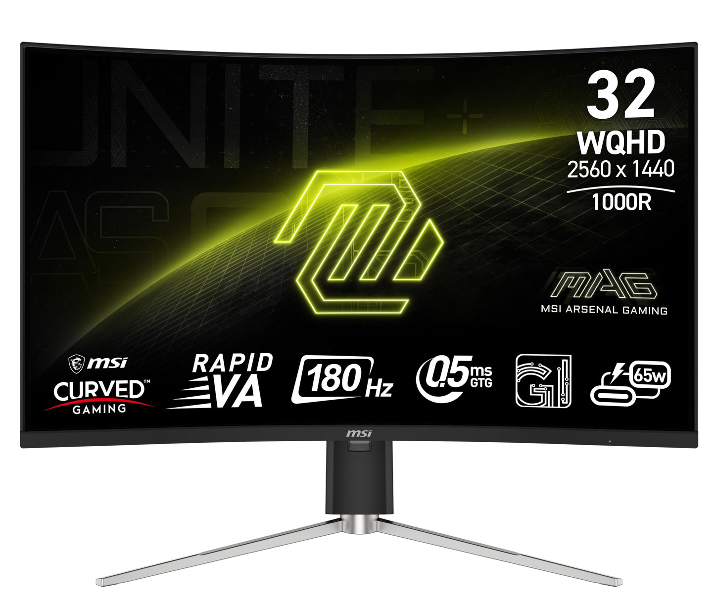 msi MAG 325CQRF QD E2 31.5-inch 2560 x 1440 (QHD) Computer Monitor, 180Hz, Adaptive-Sync, HDMI, DP Port, VESA Mountable, Tilt, S