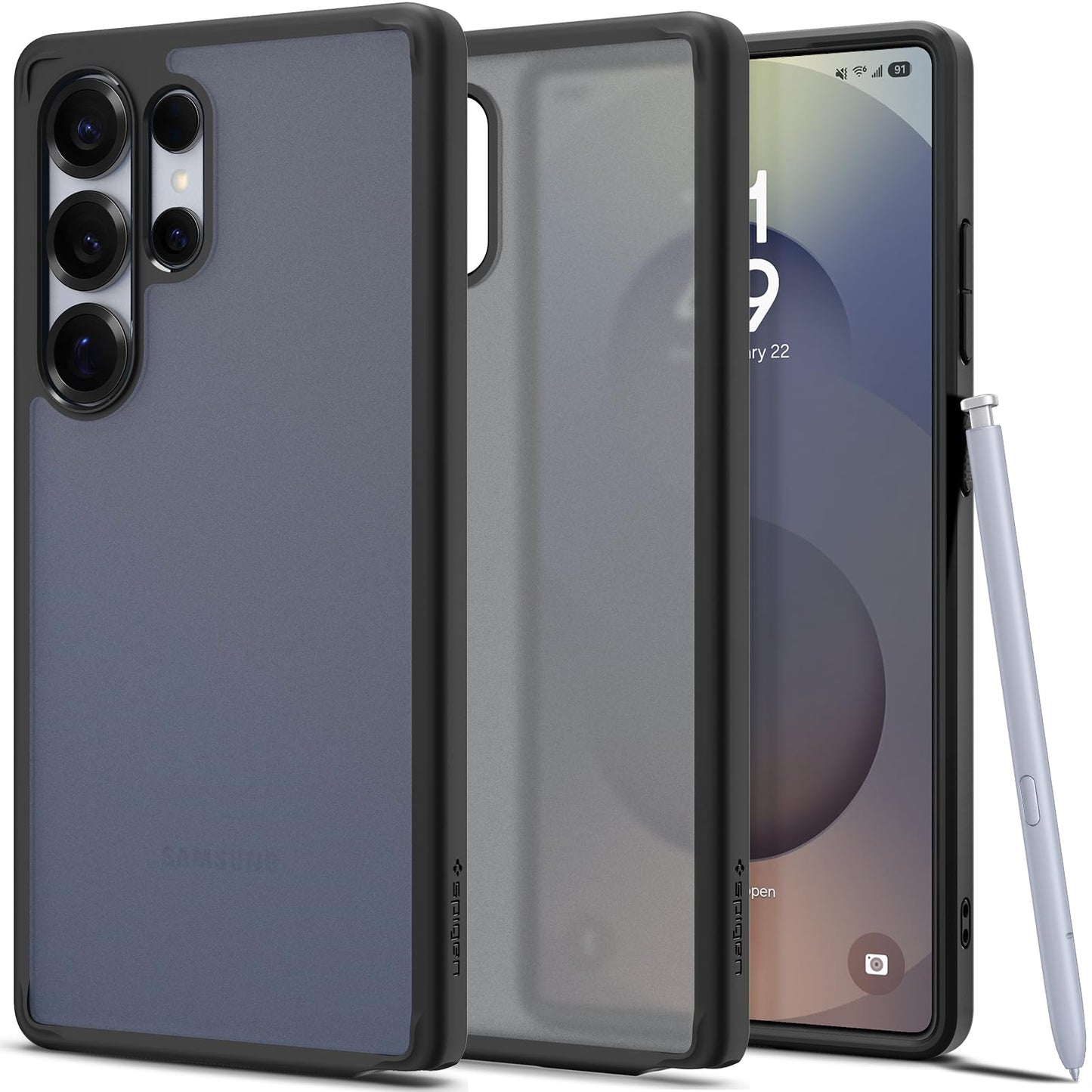 Spigen Ultra Hybrid Designed for Galaxy S25 Ultra Case (2025) [Anti-Yellowing], [Military-Grade Protection] - Frost Black