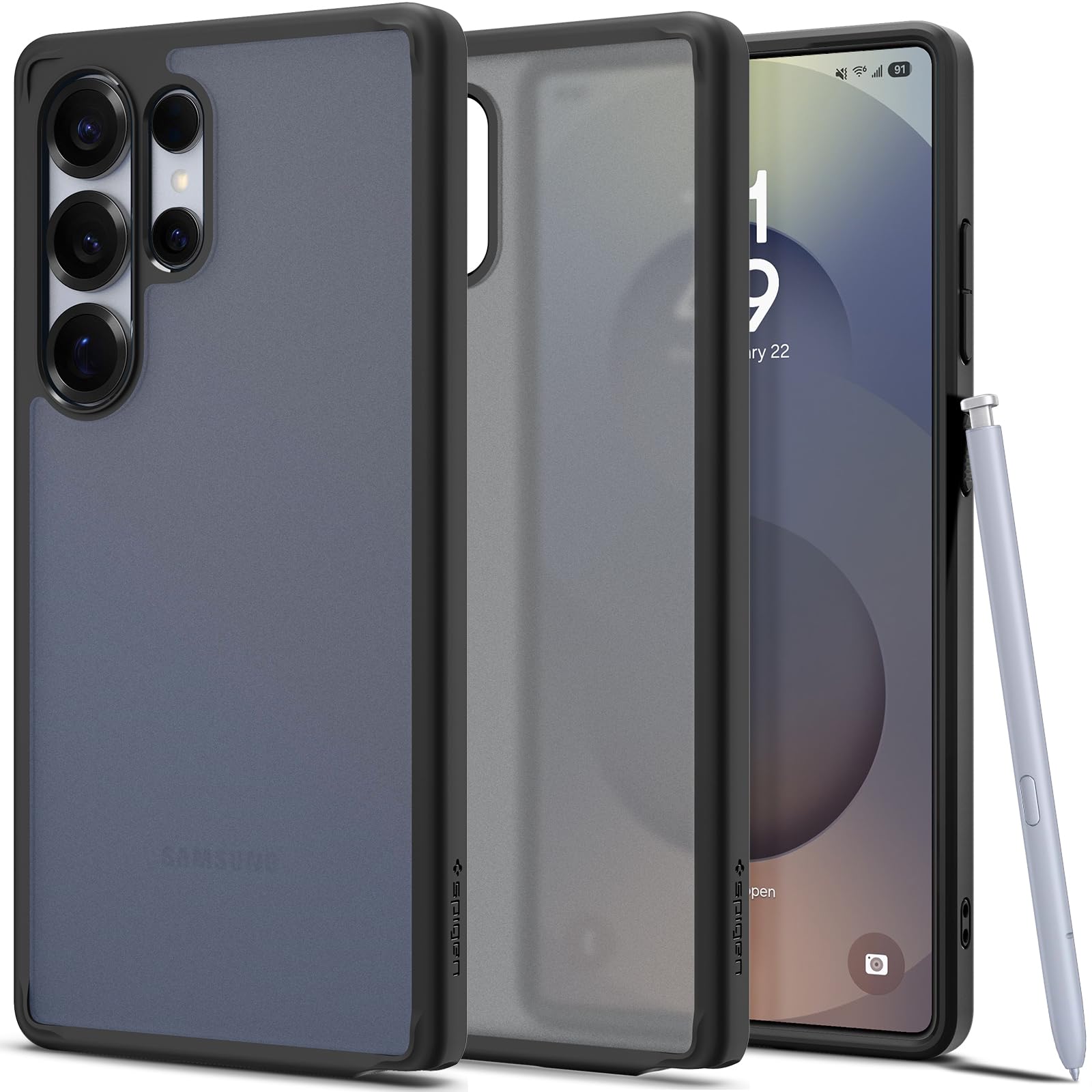 Spigen Ultra Hybrid Designed for Galaxy S25 Ultra Case (2025) [Anti-Yellowing], [Military-Grade Protection] - Frost Black