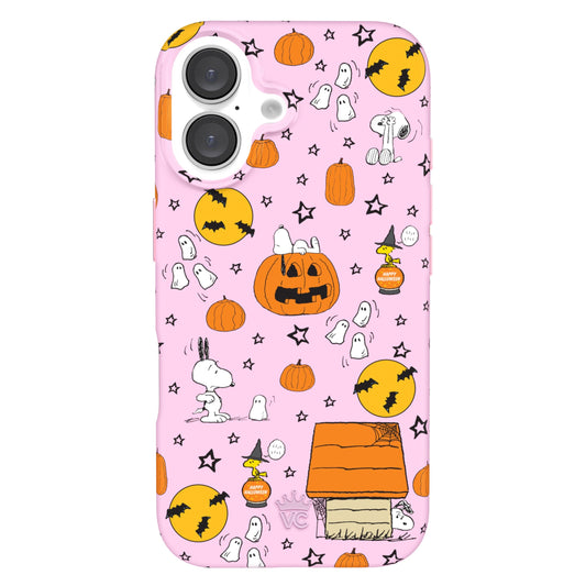VELVET CAVIAR x Snoopy Phone Case for iPhone 16 - Compatible with MagSafe [10ft Drop Tested] - Pink Pumpkin Snoopy