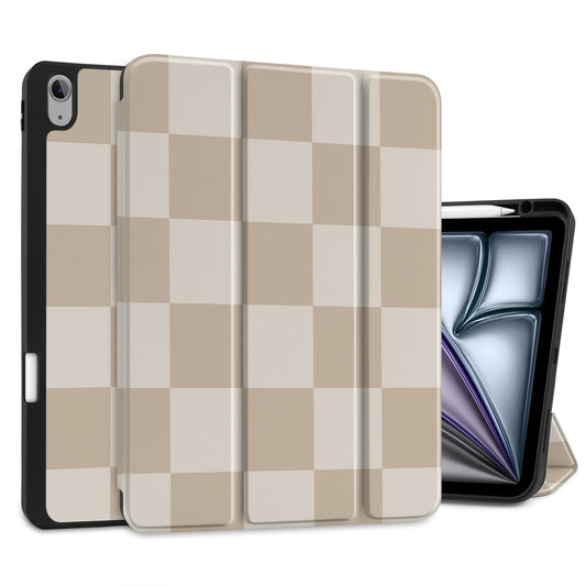 DONGKE for iPad Air 13 Inch Case M3 2025, M2 2024 - [Built-in Pencil Holder] Slim Trifold Stand Shockproof Protective Cover with