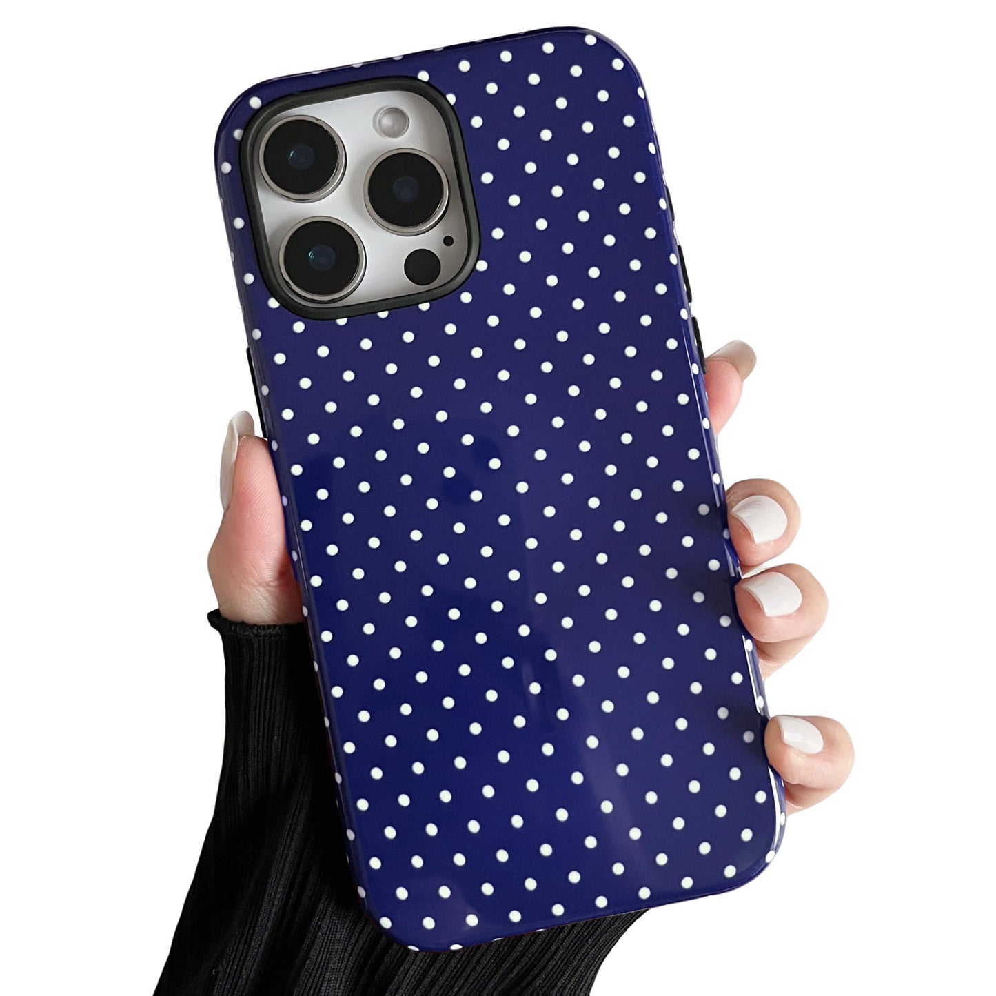 ZTOFERA Magnetic Case for iPhone 16 Pro Max, Compatible with Magsafe, Polka Dot Aesthetic Phone Case Cute for Girl Women, Hard P