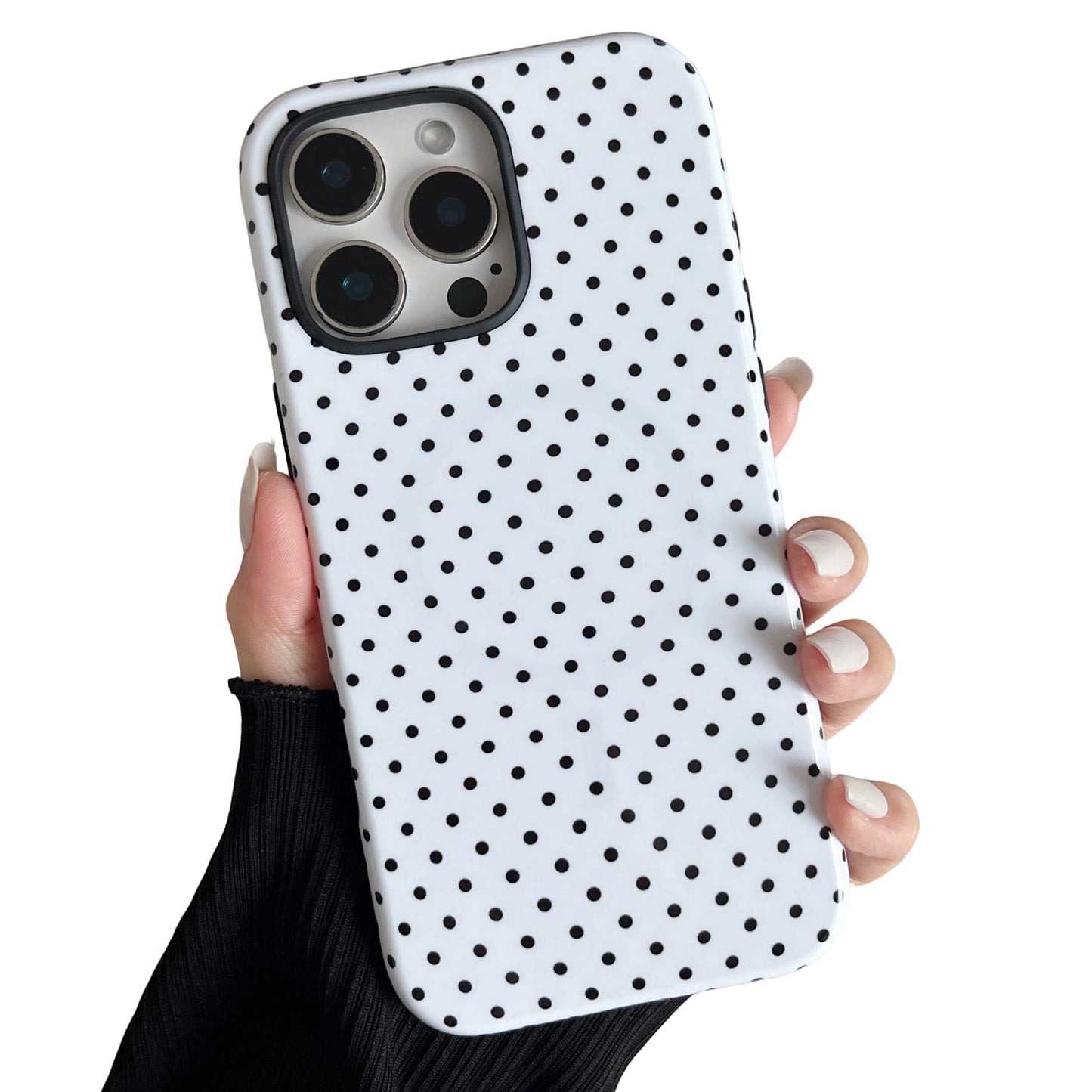 ZTOFERA Magnetic Case for iPhone 14 Pro Max, Polka Dot Phone Case Cute for Girl Women, Compatible with Magsafe, Hard PC+Soft TPU