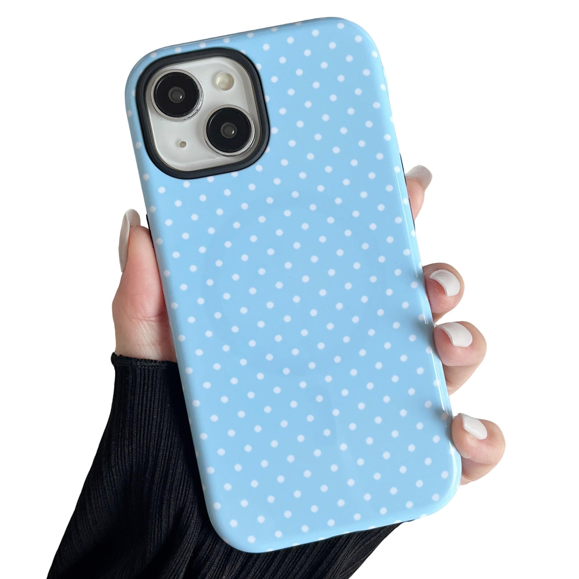 ZTOFERA Magnetic Case for iPhone 14 Plus/15 Plus, Compatible with Magsafe, Polka Dot Aesthetic Phone Case Cute for Girl Women, H