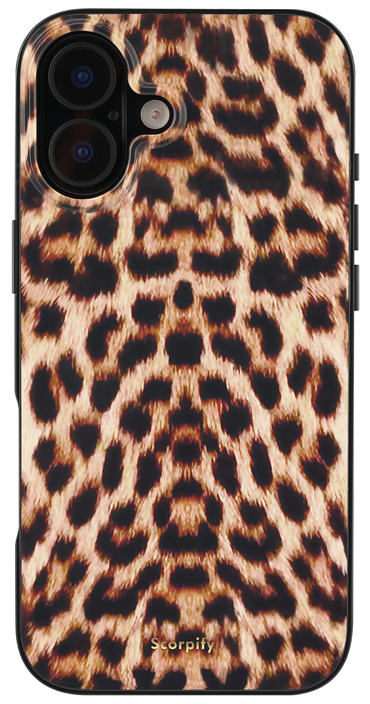 SCORPIFY for iPhone 17 Case [Compatible with MagSafe] with Realistic Leopard Cheetah Fur Print Design, Cute Magnetic Phone Cover