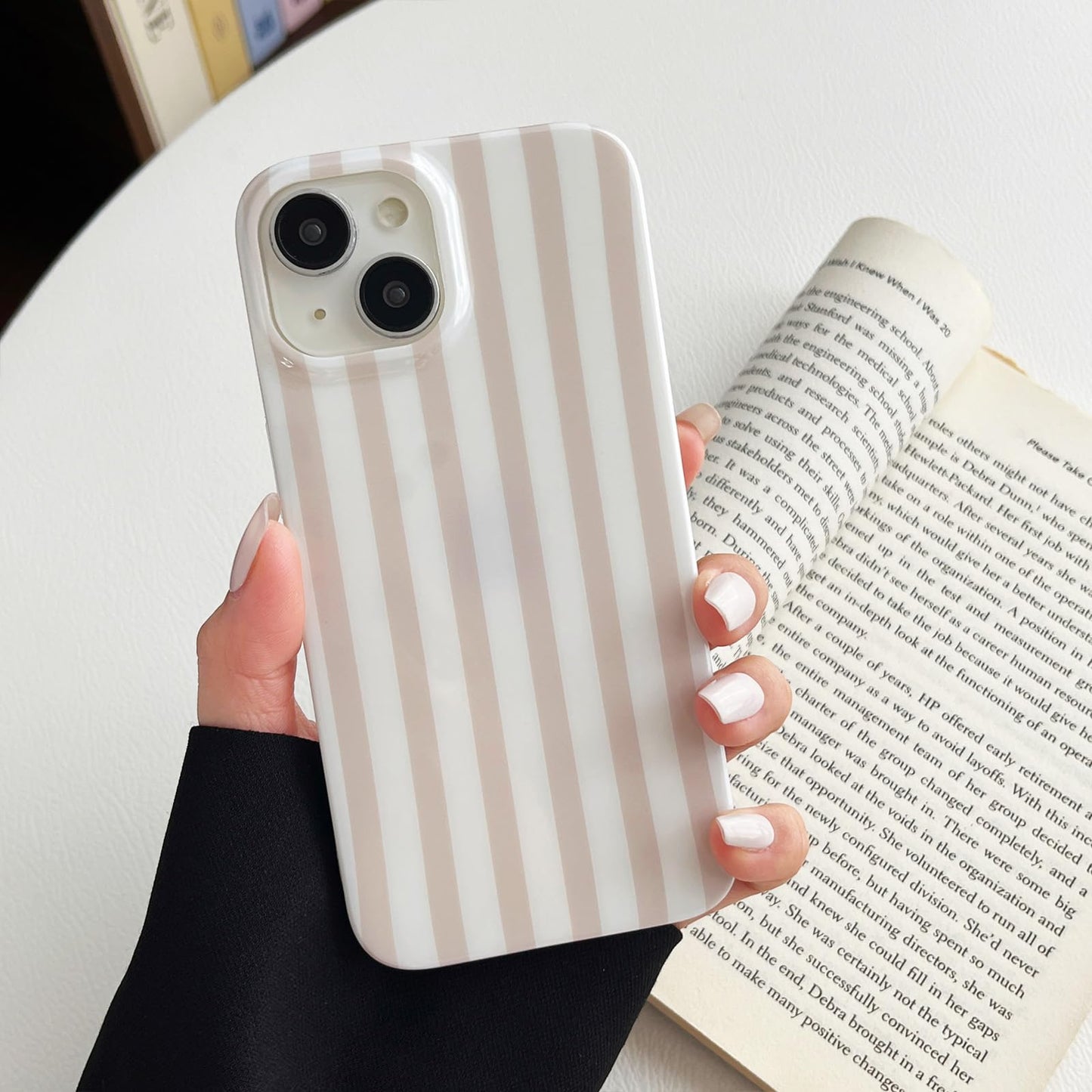 ZTOFERA for iPhone 13 Pro Max Case with Geometric Vertical Stripes,Cute Fashion Simple Line Pattern for Women Men,Soft TPU Slim