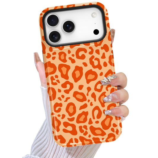 TEAUGHT Compatible with iPhone 17 Pro Case Support for MagSafe Cute Pattern Leopard Cheetah Print Camera Protection Cover for Gi
