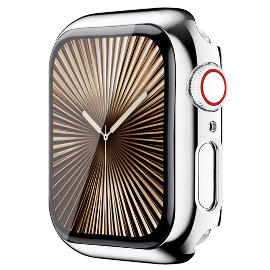 HANKN Hard Plated Case for Apple Watch Series 11 10 42mm Tempered Glass Screen Protector Case, Full Coverage Shockproof Bumper I
