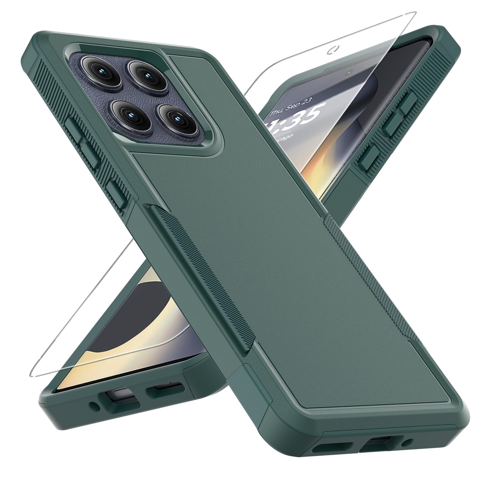 for Motorola Edge 2025 Case, [Military Grade Drop Tested] with Screen Protector, Dual Layer Protective Heavy Duty Cell Phone Cov