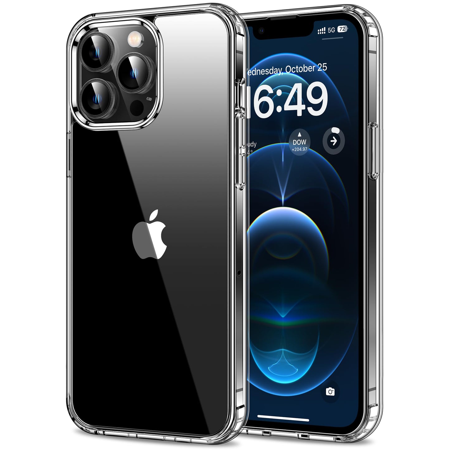 HOOMIL Case for iPhone 12 Pro Max 6.7-Inch, Non-Yellowing, Drop Protection, Anti-Scratch Transparent Hard Back Phone Cover - Cry