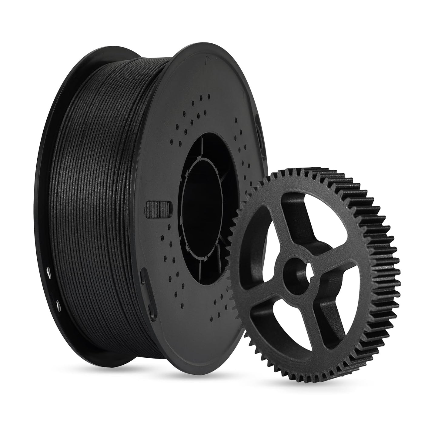 Kingroon Carbon Fiber PETG Filament 1.75mm 1kg (2.2lbs) Black, High Strength & Rigid 3D Printer Filament, 0.03mm Precision, Enha