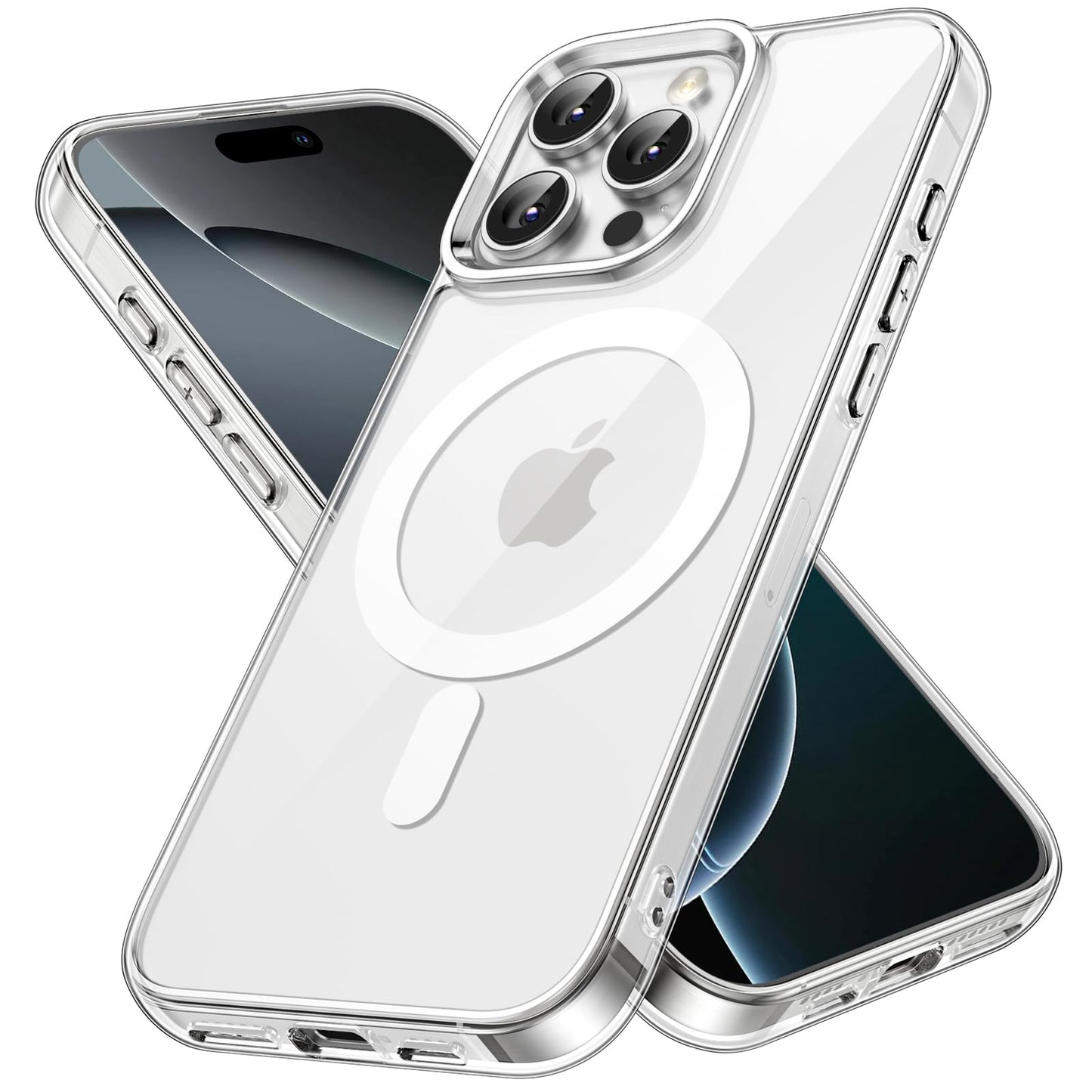 JETech Magnetic Case for iPhone 16 Pro Max 6.9-Inch Compatible with MagSafe, Shockproof Phone Bumper Cover, Anti-Scratch Clear B