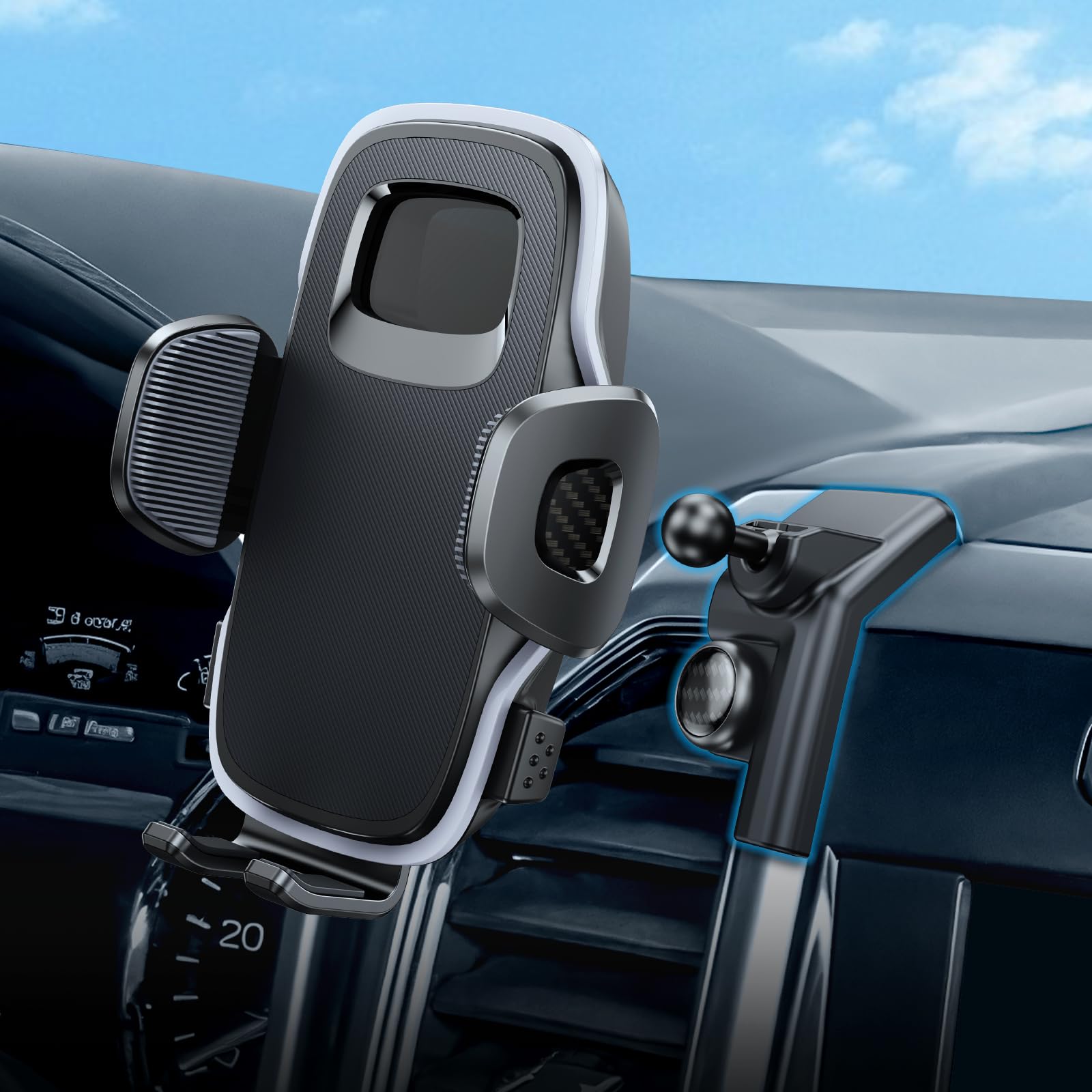 ELOHEI Phone Mount for Ford F-150 with Custom Base, Custom Fit Car Phone Holder for F150 2015 2016 2017 2018 2019 2020 Car Acces