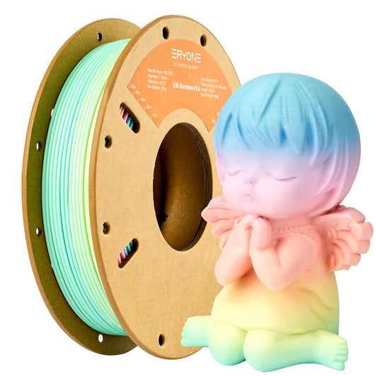 ERYONE Silk PLA Filament Bundle, 1.75mm +/-0.03 mm,Silk Quadruple Coextrusion 3D Printer Filament 0.25kg/Spools, 4 Packs(2.2lbs)