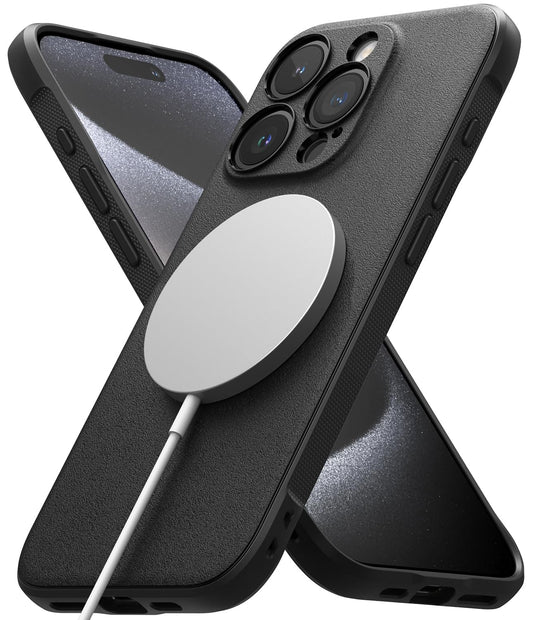 Ringke Onyx for iPhone 15 Pro Case, [Compatible with MagSafe] Oil & Dirt Resistant, Individual Lens Covers for Cameras, Non-Slip