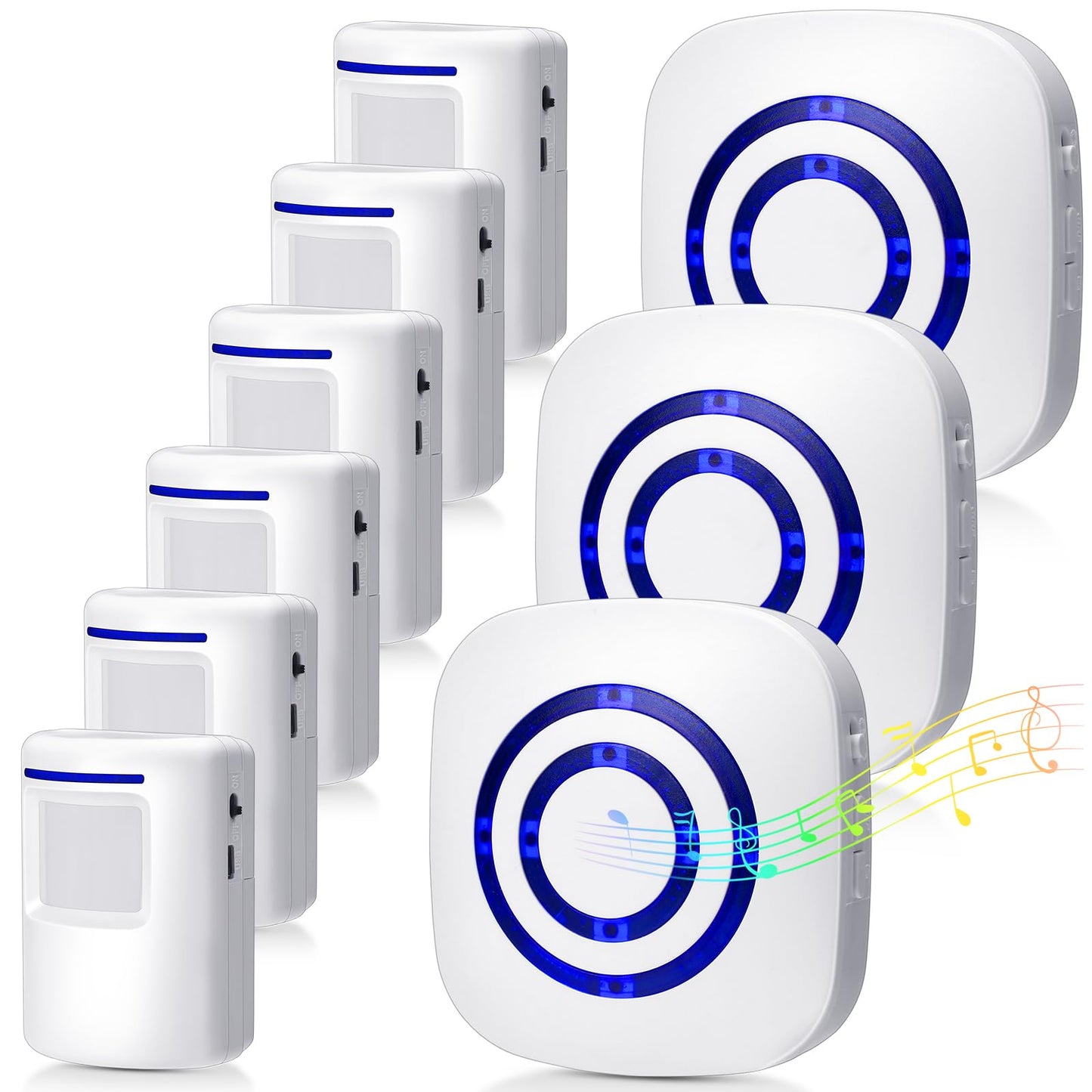 Mimorou Motion Sensor Alarm Wireless Driveway Alarm Indoor Home Motion Detector Long Range Security Alert Monitor System with 6