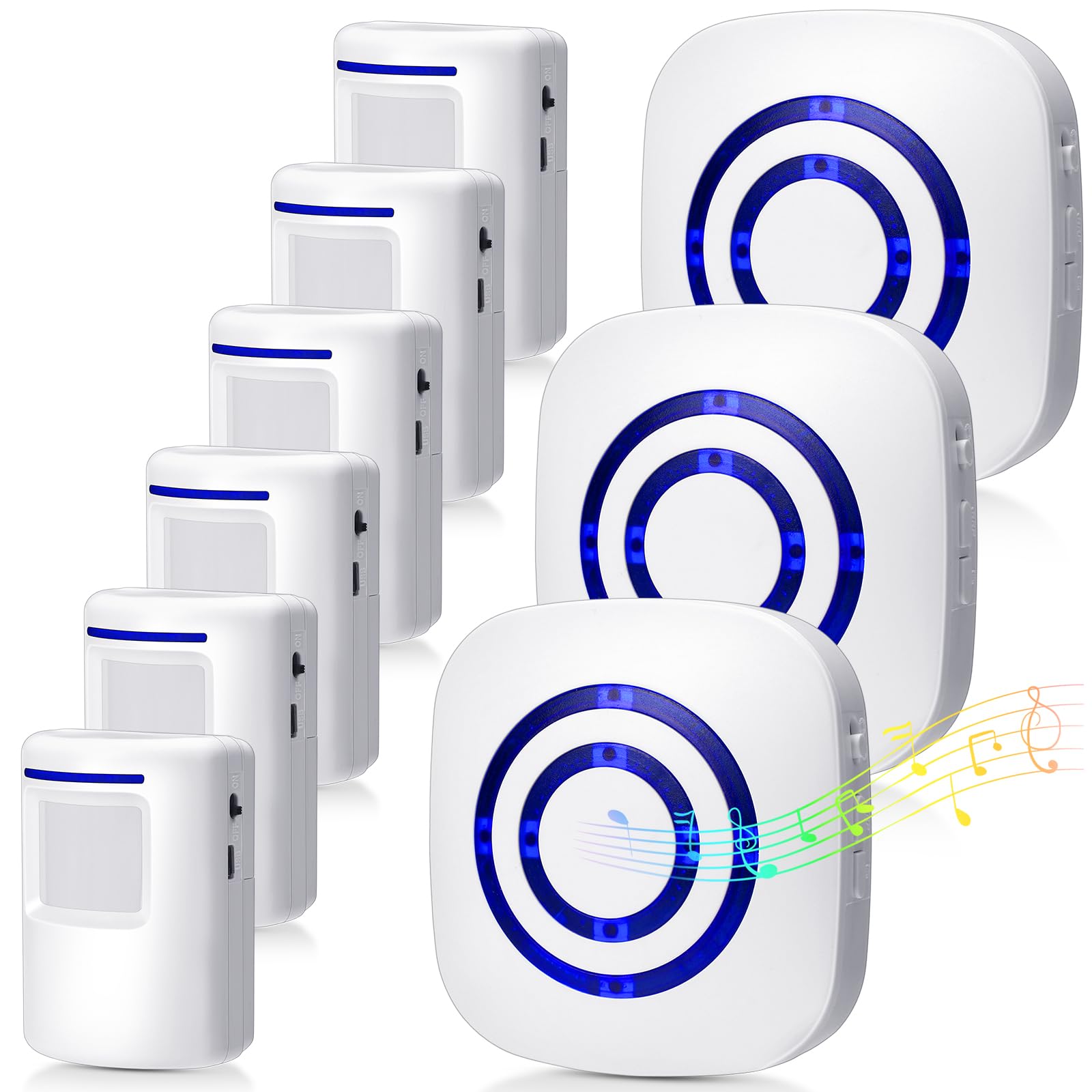 Mimorou Motion Sensor Alarm Wireless Driveway Alarm Indoor Home Motion Detector Long Range Security Alert Monitor System with 6