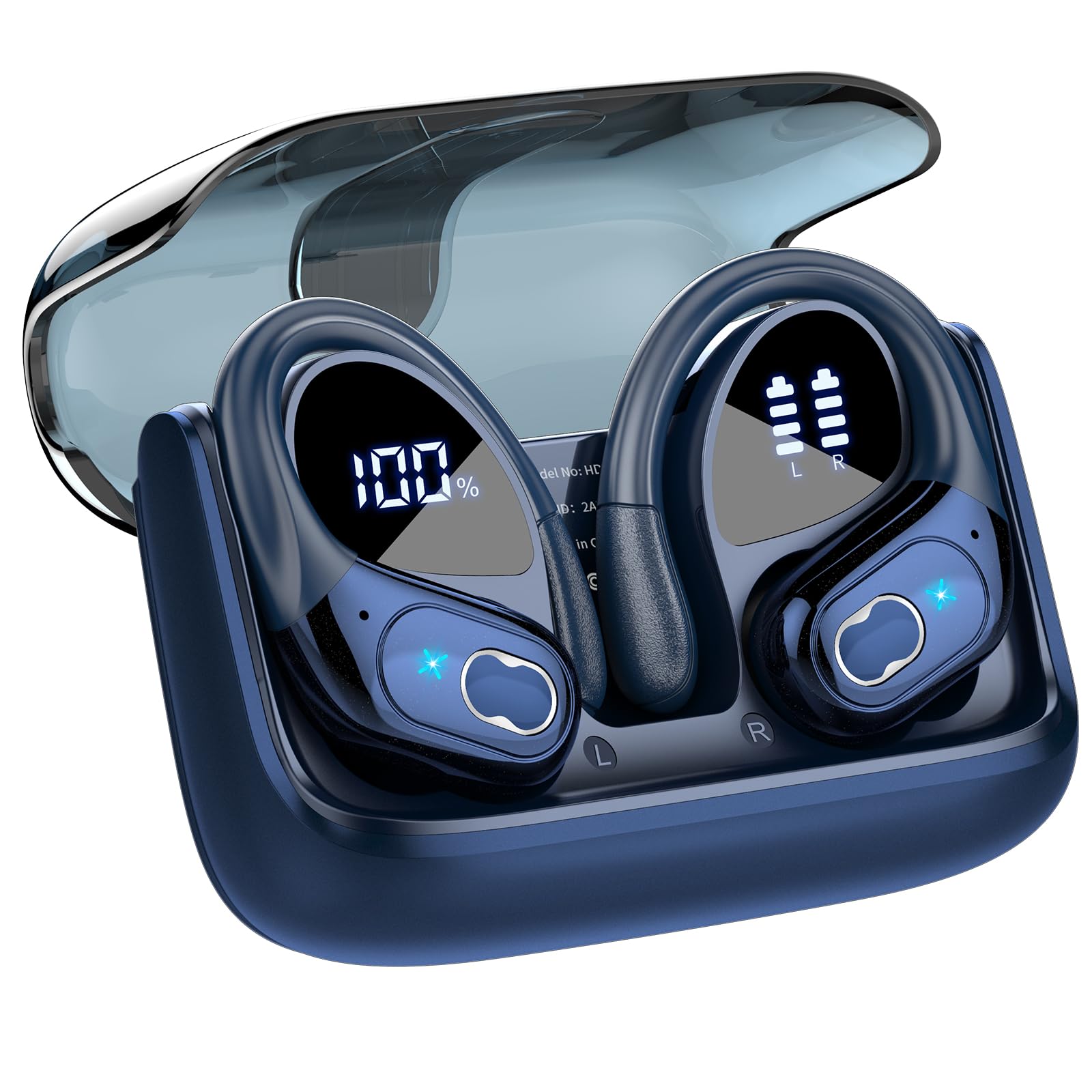 164 Language Translator Earbud, Bluetooth 5.4 Translator Earbuds, 75H Translators Headphones, Blue