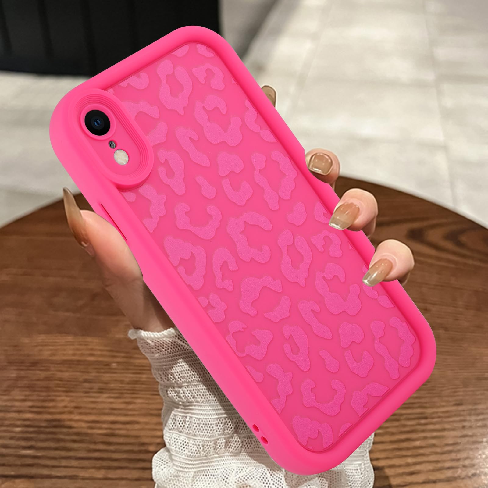 MOWIME Compatible with iPhone XR Case, Cheetah Print Shockproof Soft TPU Protective Case for Women Girls, Slim Anti Scratch Leop