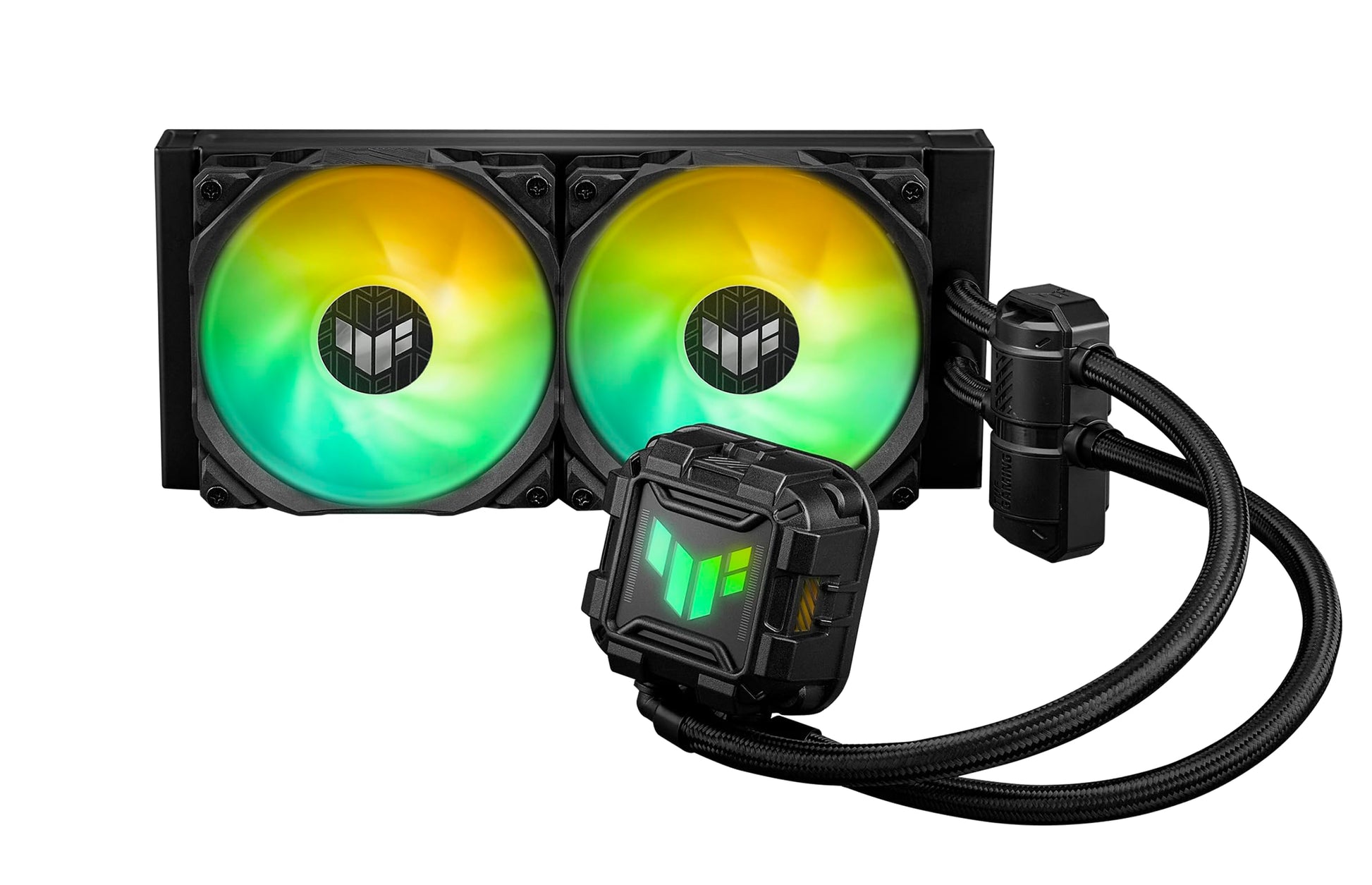 ASUS TUF Gaming LC II 240 ARGB All-in-One Liquid CPU Coolers with Aura Sync, 2X TUF Gaming 120mm ARGB Radiator Fans, Reinforced