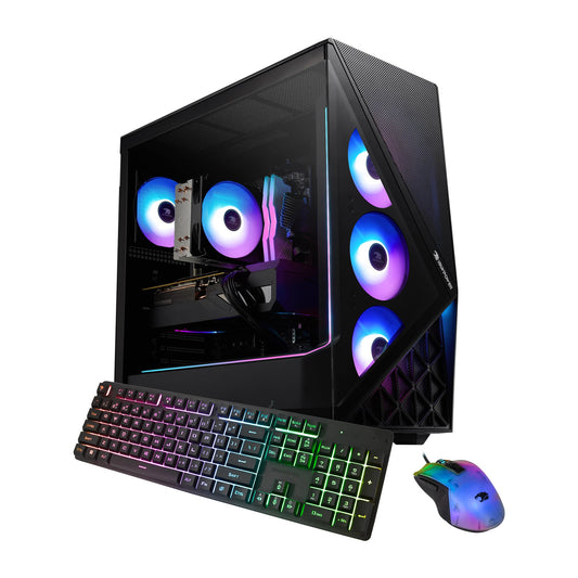iBUYPOWER Slate Gaming PC Desktop Intel Core Ultra 7 265F CPU, NVIDIA GeForce RTX 5060 8GB GPU, 32GB DDR5 RGB 5200MHz RAM, 1TB N